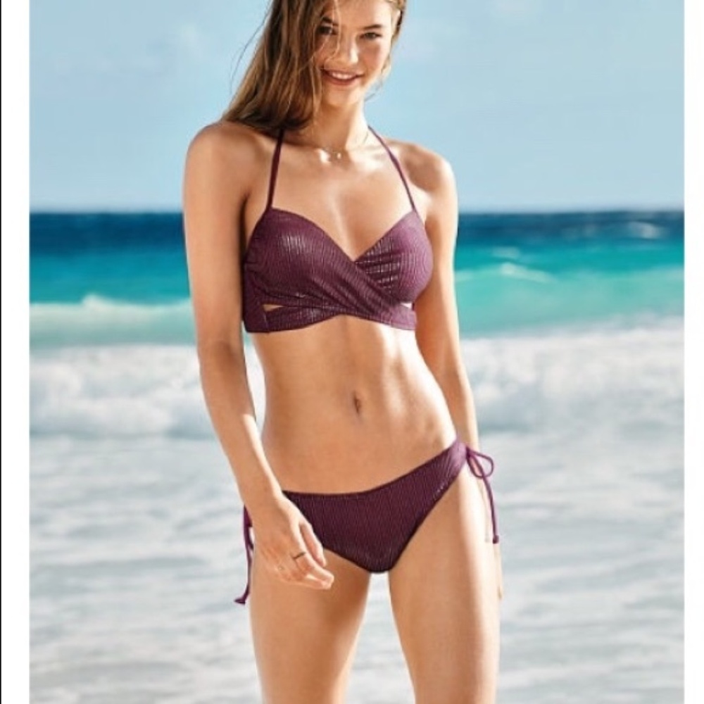 Victoria's Secret Pink Black Orchid Swim Suit